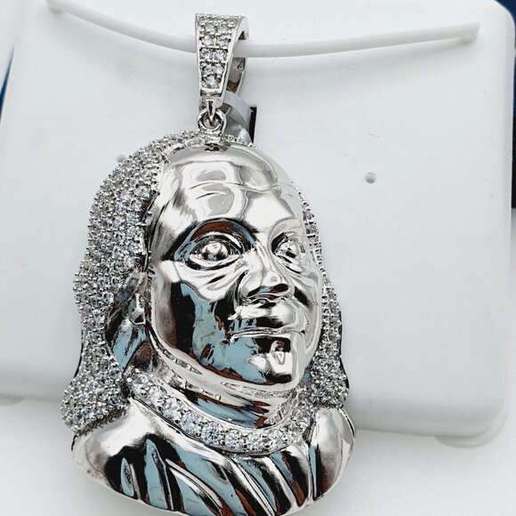 - "925 Sterling Silver Plated CZ Pendant, EVBRS355 - Picture 4 of 10